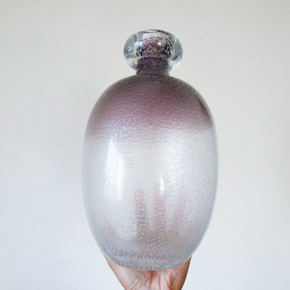 Gorgeous Glass Bubble Vase Decorative Vase Home Accent Large Collectable Art - Picture 8 of 10